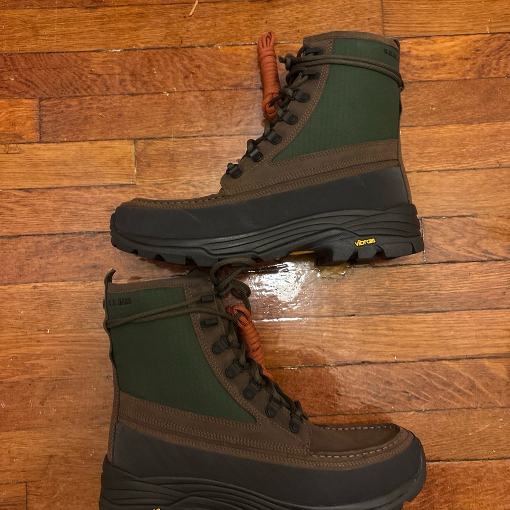 Men’s GH Bass Vibram outsole Green and Brown High-Top Boots size 10.5 - Picture 2 of 8